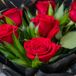 Blushing 11 Red Roses Bouquet