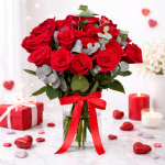 Beauty 21 Red Roses Vase