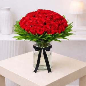 Pure Love 75 Roses in Vase