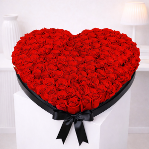 Valentine My Big Heart Red Roses Box