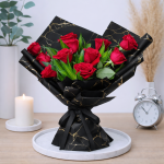 Blushing 11 Red Roses Bouquet